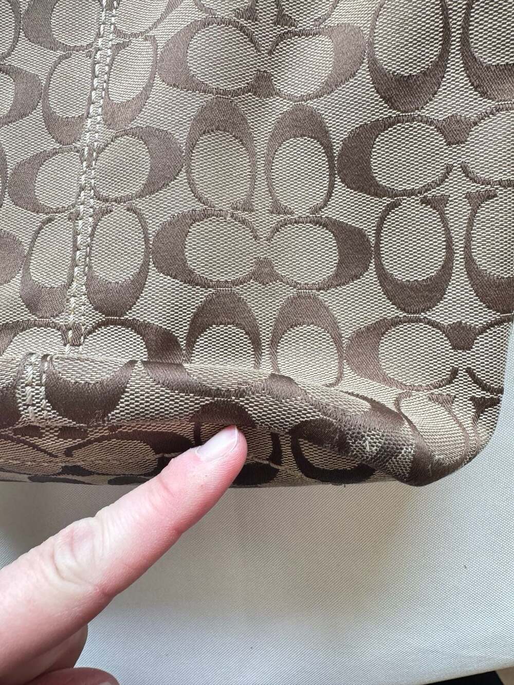 Vintage Coach Signature Soho Hobo Bag Y2K Jacquard Canvas Leather Shoulder Purse - Picture 6 of 13